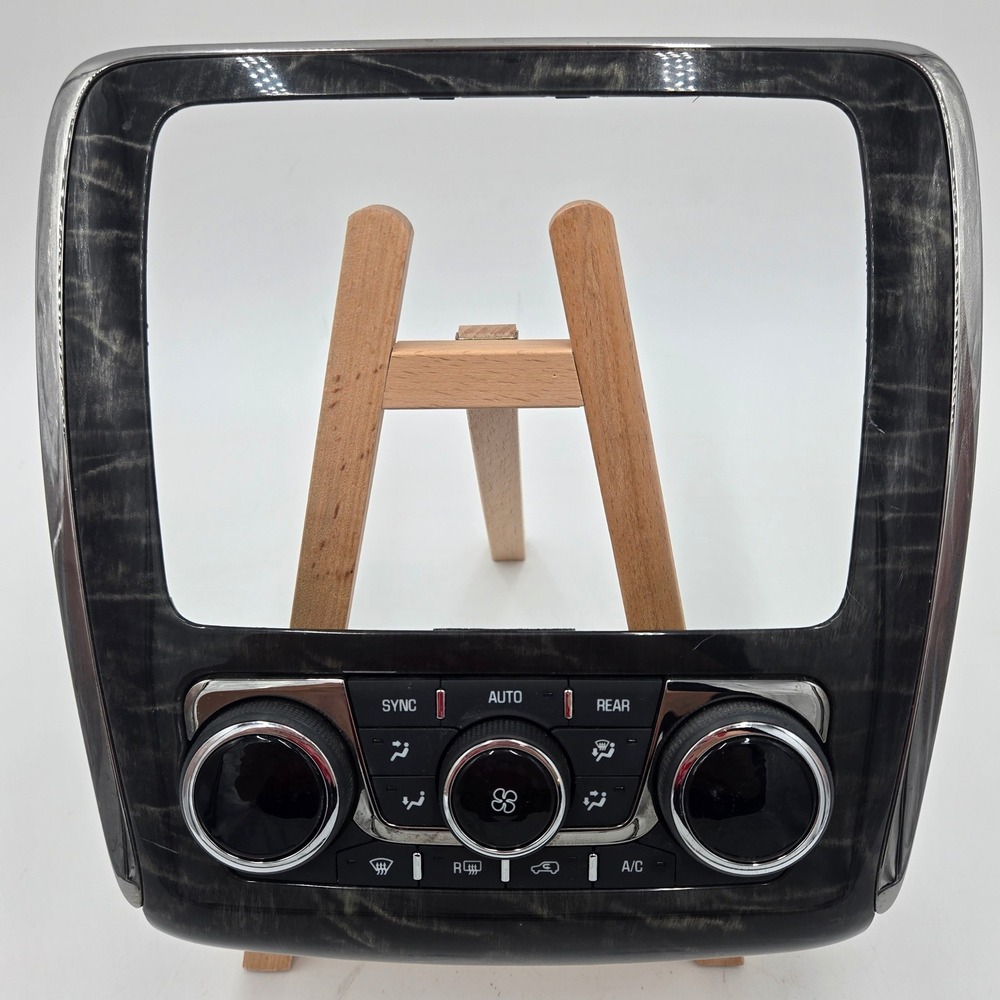 13-17 Buick Enclave Auto Climate Control Panel Dash Bezel Woodgrain OEM 23251328